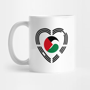 Korean Palestinian Multinational Patriot Flag Series (Heart) Mug